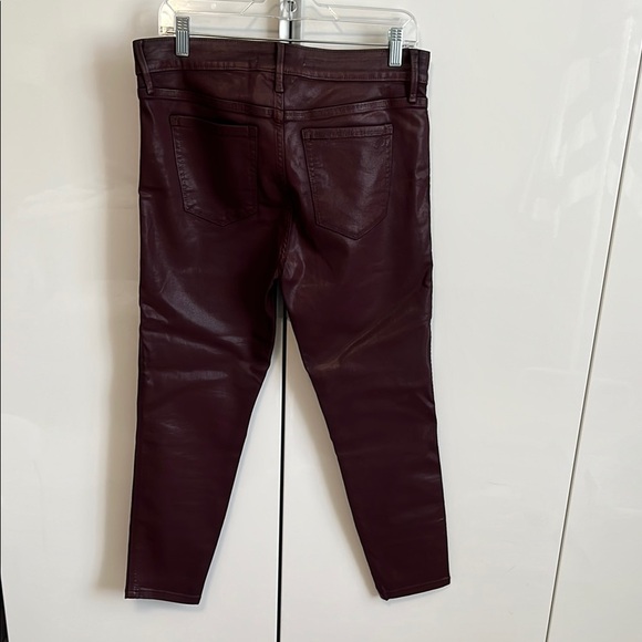 SAM EDELMAN NWOT Stiletto Women's Skinny Coated Jeans Burgundy, Size 31 - Picture 7 of 11